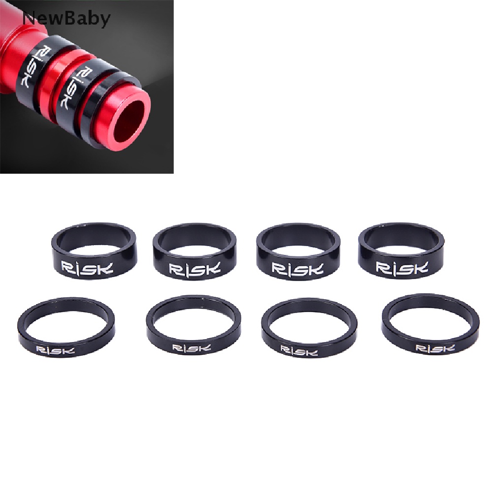 Newbaby 4pcs Spacer Headset Fork Sepeda Bahan Aluminum Alloy Ukuran 5 / 10mm