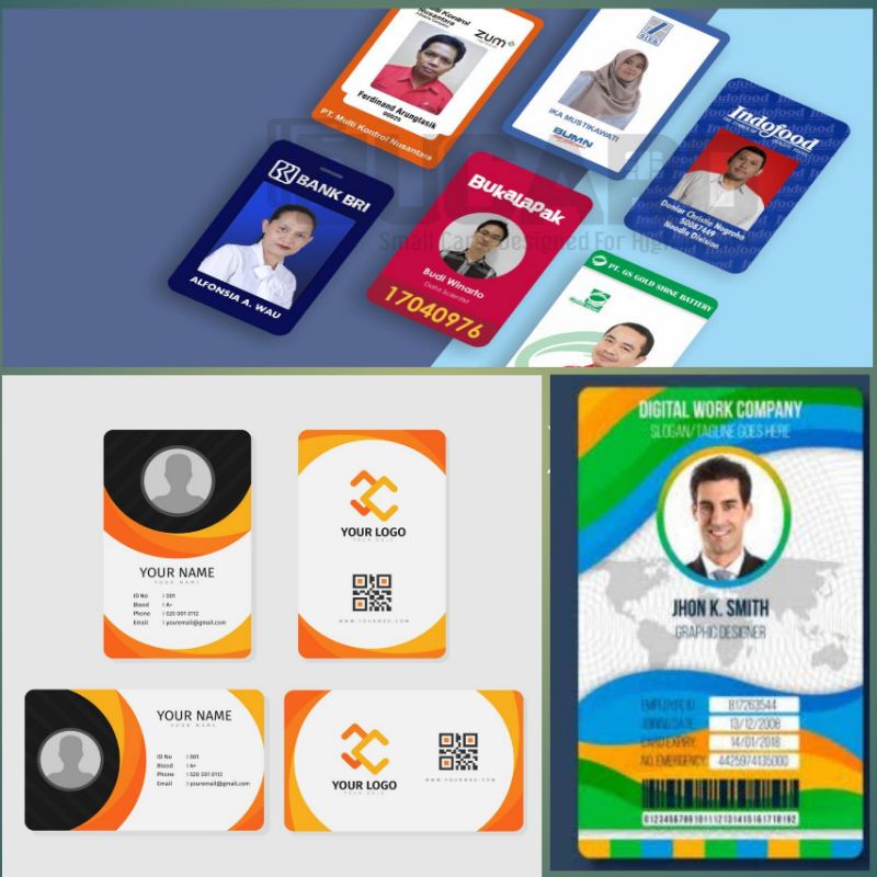 

ID CARD( kartu pelajar,tanda pengenal ,card member ,kartu parkir dll)