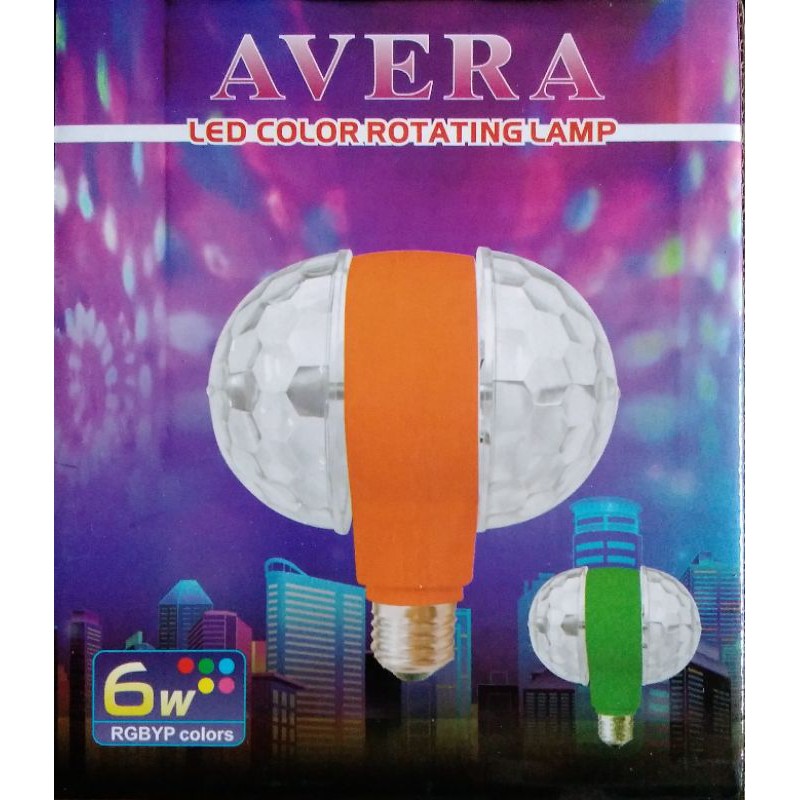 Lampu Disco pelangi Putar/Rotari 2 sisi Avera