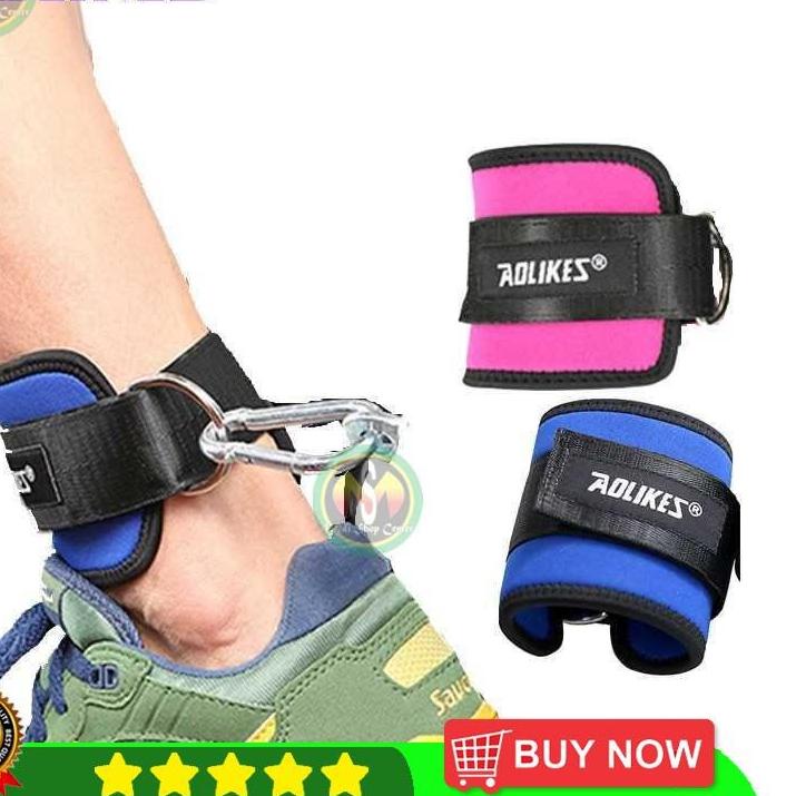 Paling Diminati Alat Fitness Strap Angkle Kaki Elastis Ring-D Ankle Strap / Ankle Cuff Strap Wrap Su