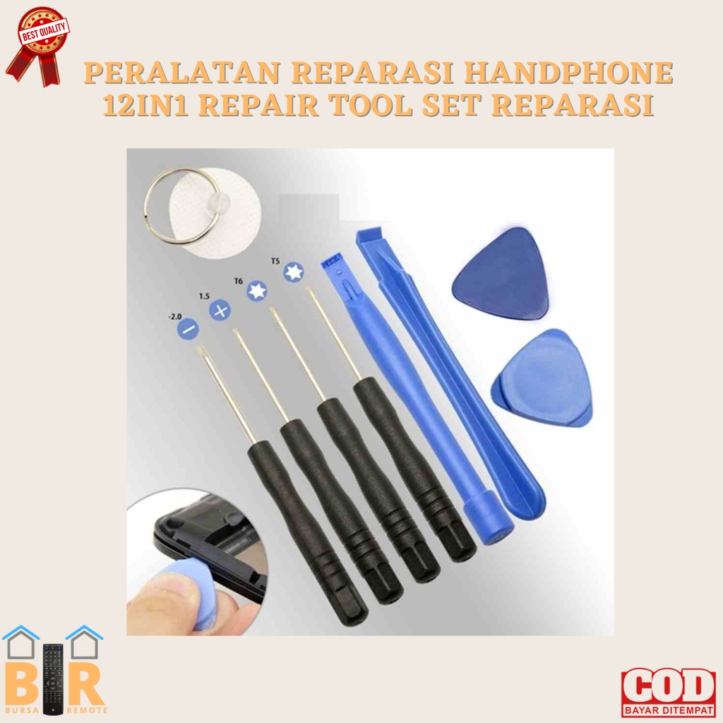 Peralatan Reparasi HANDPHONE 12IN1 REPAIR TOOL SET REPARASI