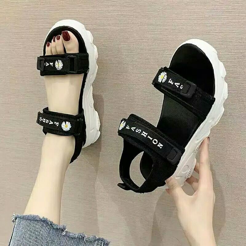 AB506 SANDAL TALI BUNGA WANITA 2STRAP