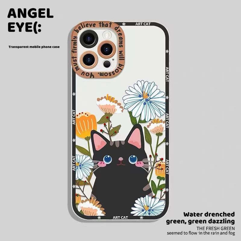 Soft Case Silikon TPU Transparan Shockproof Motif Bunga Untuk IPhone 14 13 12 11 Pro XS Max X XR 8 7 6 6S Plus