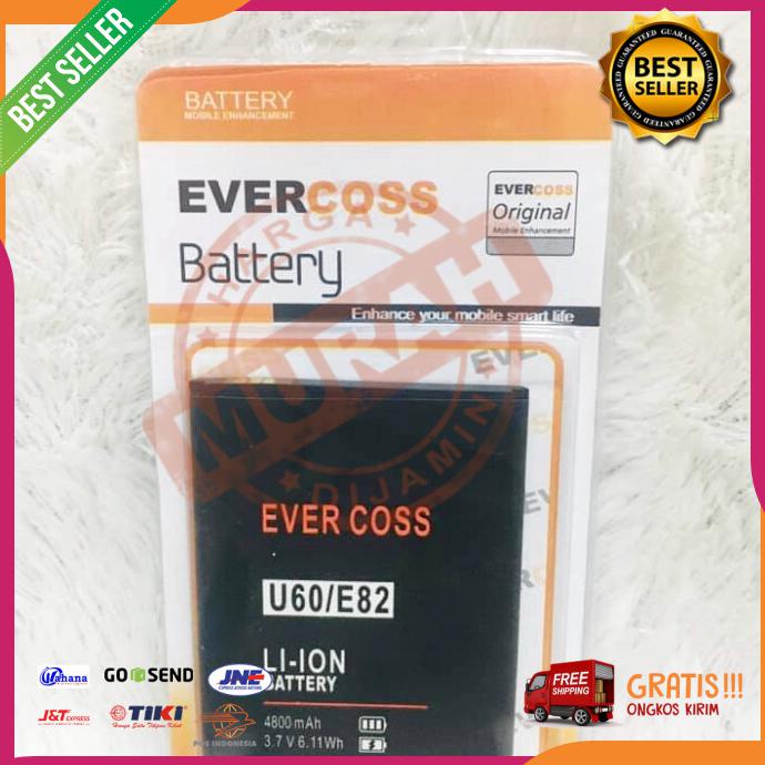 Acc Hp Baterai Evercoss Cross U60 4G Lte 4800Mah Double Power Evercoss