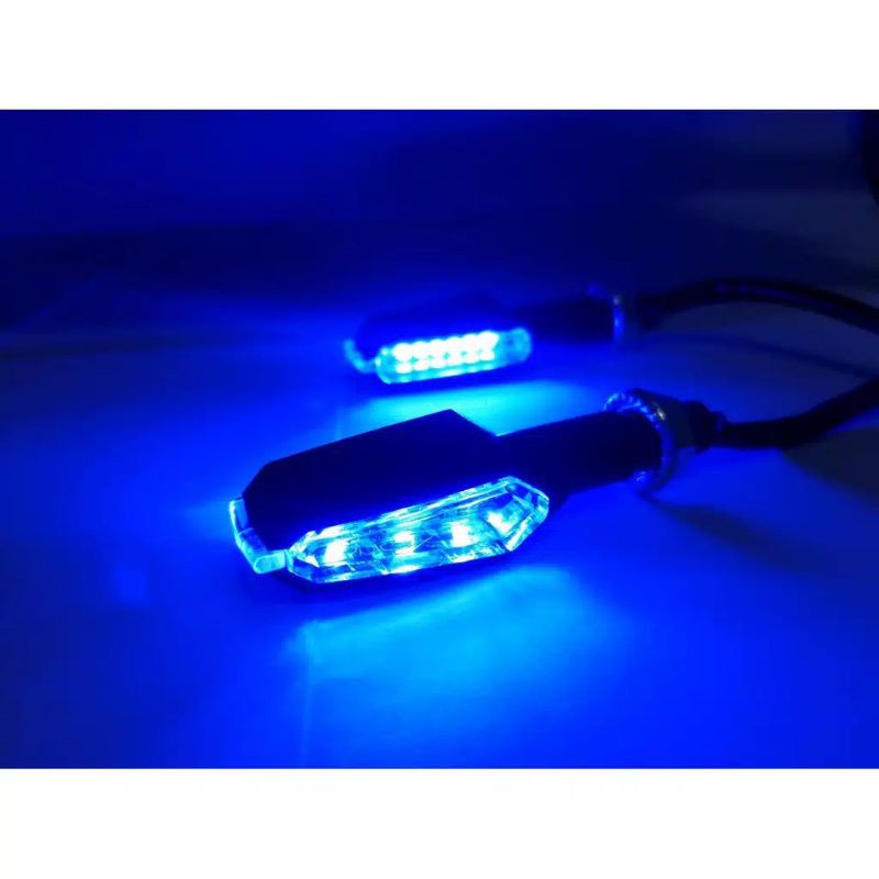 Lampu Sein Motor LED Sen Mini Model 2 Sisi Cahaya 01 Arus DC 12V Cocok Untuk Vario 125 150 l Aerox l RX King l Tiger l Vixion l Dan Universal Murah