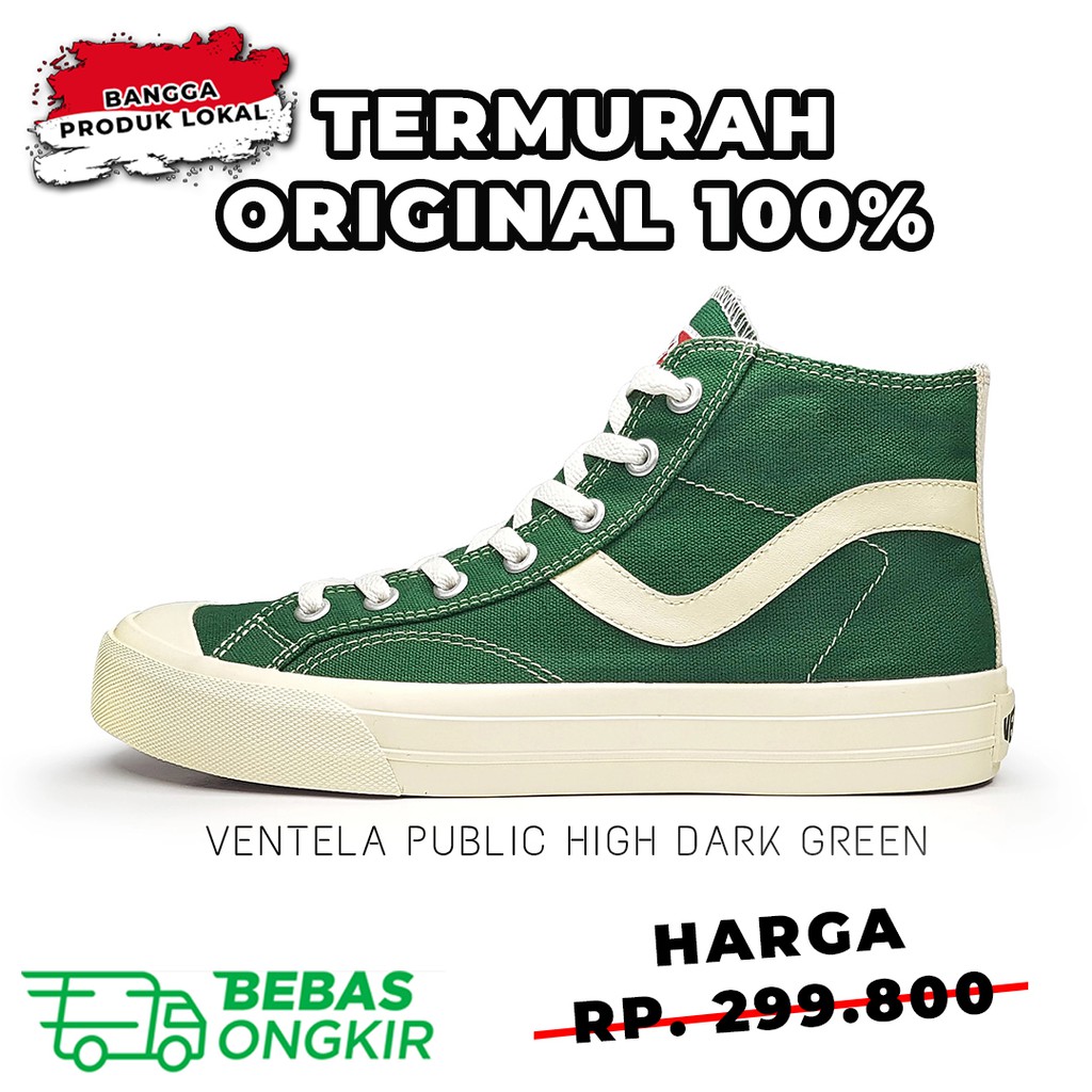 Sepatu Ventela Public High Dark Green - Ventela Original - Sepatu