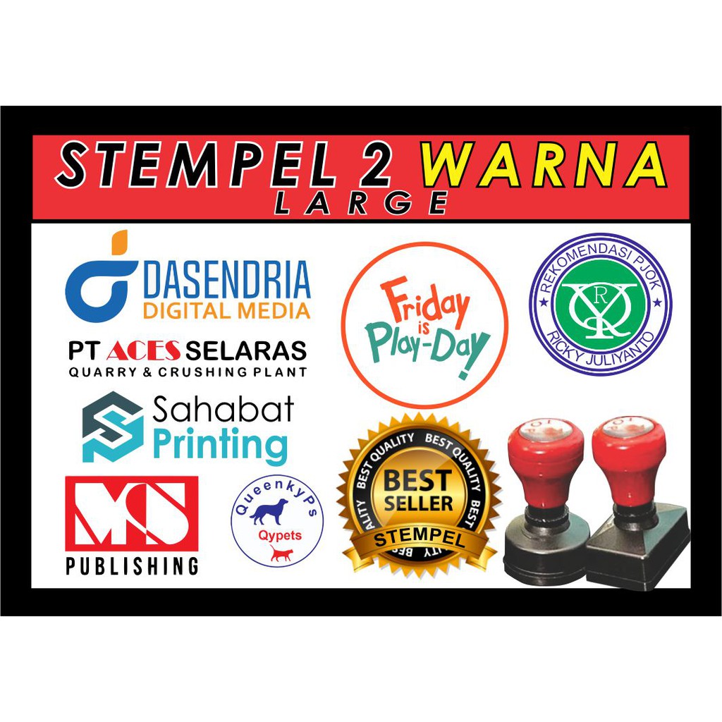 

TERMURAH Stempel 2 Warna Ukuran Large SIAP CAP