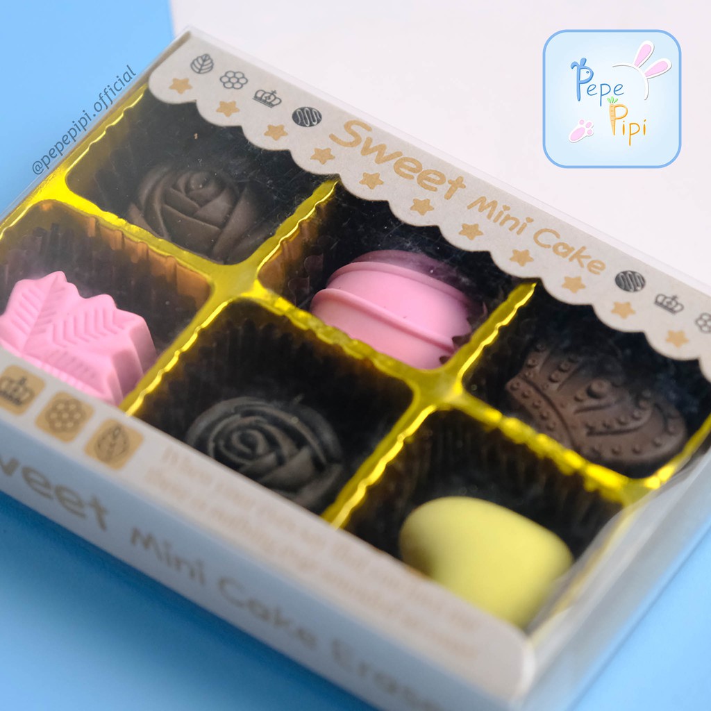 Penghapus Box Coklat Eraser Setip Karet Hapusan Bentuk Cokelat