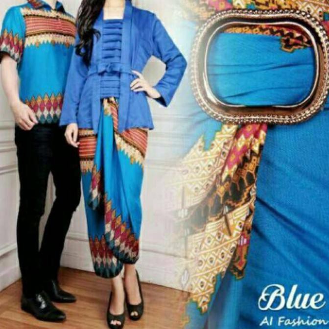 BARANG MURAH COUPLE BATIK YANTI SETELAN KEBAYA ATASAN BATIK