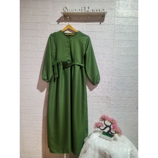 Gamis Moscrepe Premium Gamis Busui Gamis Monabelt  Fashion Wanita