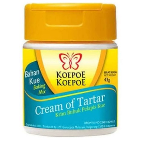 Cream of Tartar / Krim Tartar Bahan Pelapis Kue Penstabil Koepoe Kupu