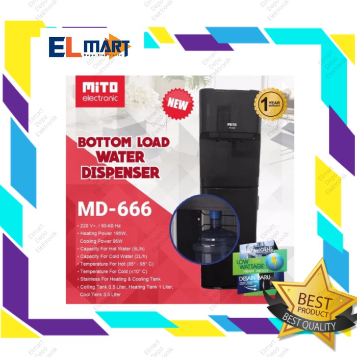 MITO Dispenser galon bawah MD 666 / water dispenser bottom load MD666 (EKSPEDISI)