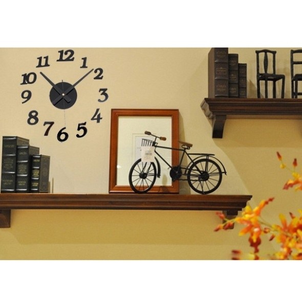 Jam Dinding Tempel Tembok Unik Diy Analog 3D Dekorasi Ruangan 3 Model- BN-3