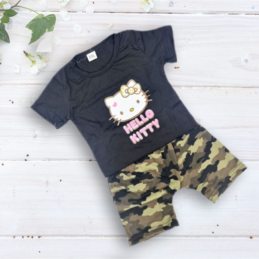 KAOS ANAK BAJU ANAK COWOK CEWEK CASUAL HELLO KITTY UMUR 1 2 3