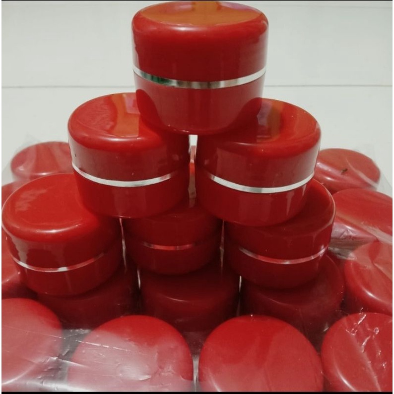 Pot Cream 12,5g Merah-merah List Silver