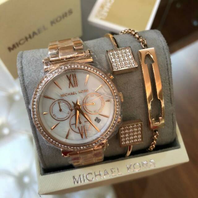 JAM TANGAN WANITA ORIGINAL MK6576 & GELANG