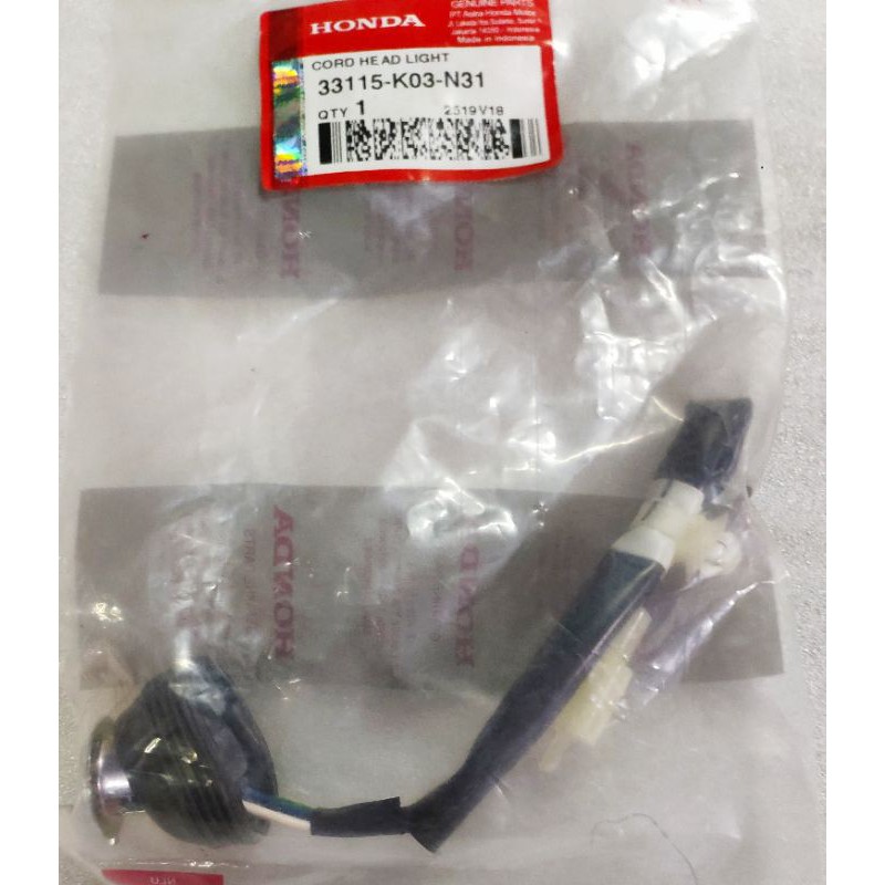Cord Headlight Soket Lampu Depan Revo FI Ori Honda 33115K03N31