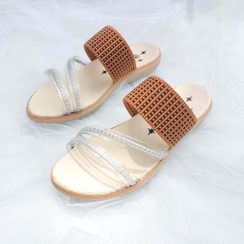 Sandal Anak 26-35  Model Simple Mix Jelly Lentur (Angela)