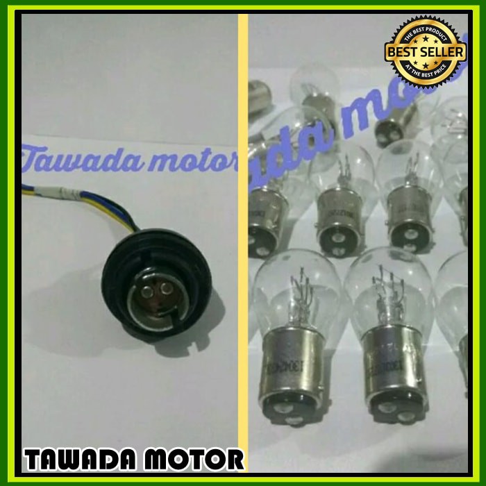 fitting - soket lampu depan mio sporty plus bohlam stanley