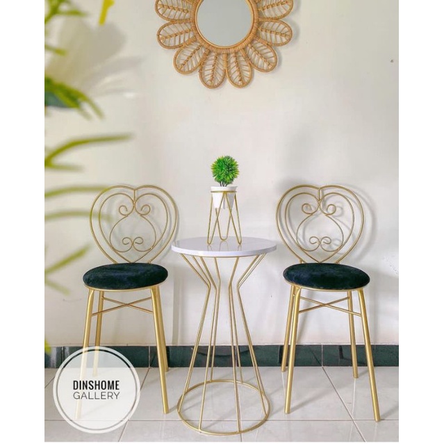 Set Kursi Teras Love Vintage, Kursi Taman Minimalis, Aesthetic