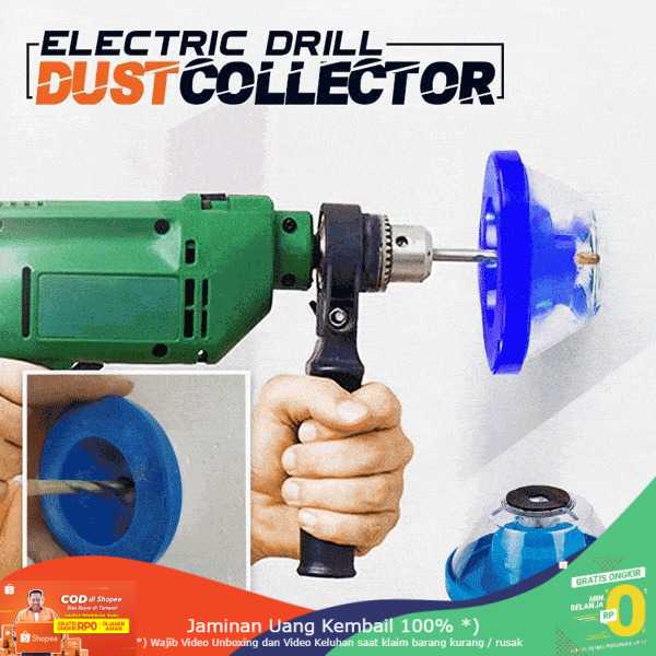 (BISA COD) RVOSTR PowerTP Pelindung Anti Debu Cover Bor Drill Dust Collector - SOJ19