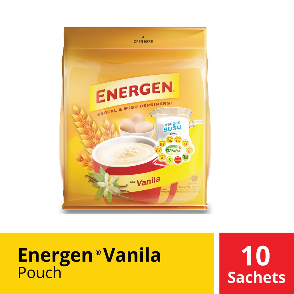 

Energen Vanilla Pouch 10 Sachet berat 30 Gr