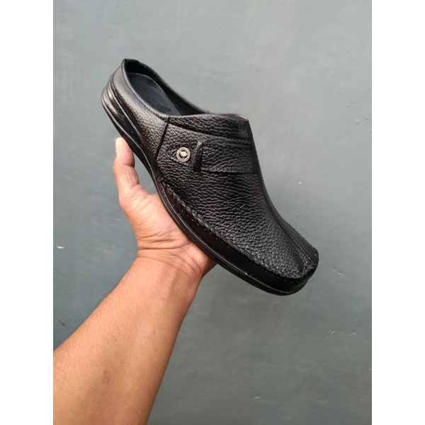 SEPATU SELOP KULIT ASLI