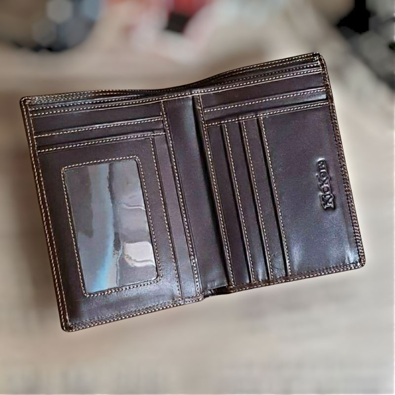 Dompet Pria Kulit Asli 3/4 Embos Kickers - Tanpa Kain Furing