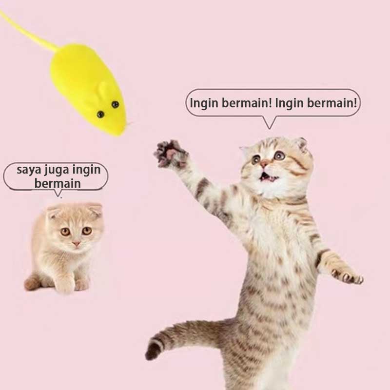 Tikus Mainan Cit Mainan Kucing Cat Teaser Cat Toys Mouse Kucing Bentuk Tikus Melatih Interaktif Chaser Kitten Rat Cit