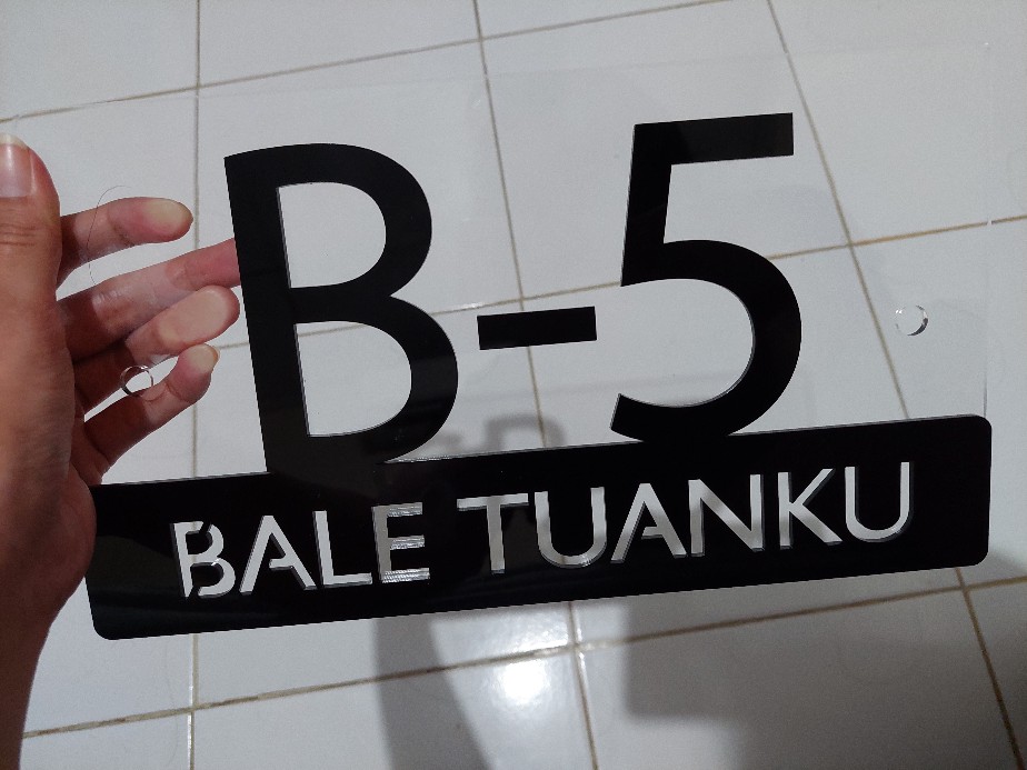 Nomor Rumah Minimalis Akrilik Nomer Acrylic - Hn10