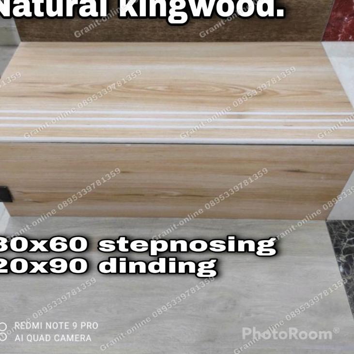 Barang Pilihan.. Granit anak tangga motif kayu 30x60 & 20x60 Natural kingwood indogress