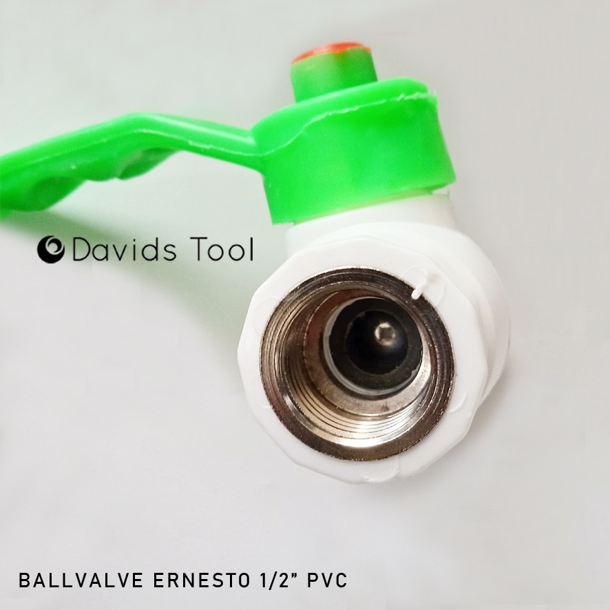 Ball Valve Stop Kran Drat PVC Ernesto 1/2 Inch ER 1411