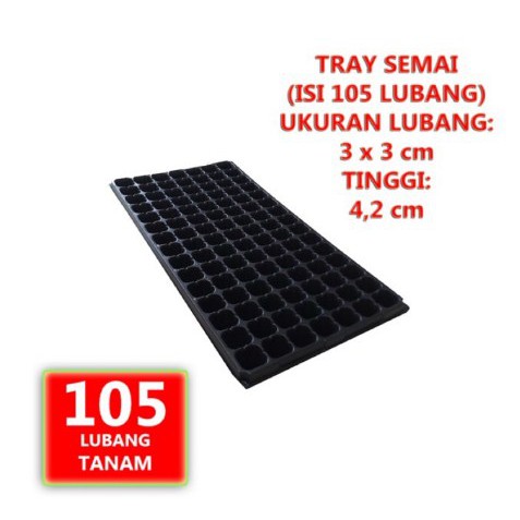 [Paket 10 Biji] Tray Semai 105 Lubang Pot Tray Penyemaian Semai Bibit Tanaman Hidroponik Hydroponik