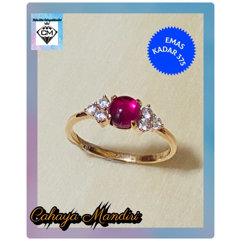 Cincin emas 375 (8K) Berat +/- 1,46 Gram