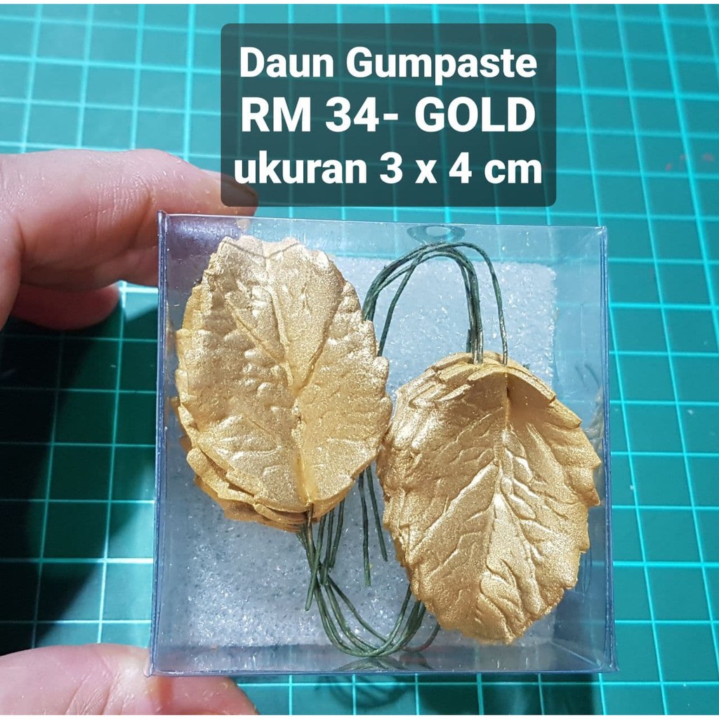 

Daun Gold/Emas Gumpaste 4 CM - isi 10