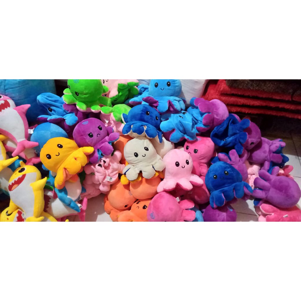 Boneka Gurita/Octopus/Cumi Cute/Ubur-Ubur Bolak Balik Lucuu Imut Kado