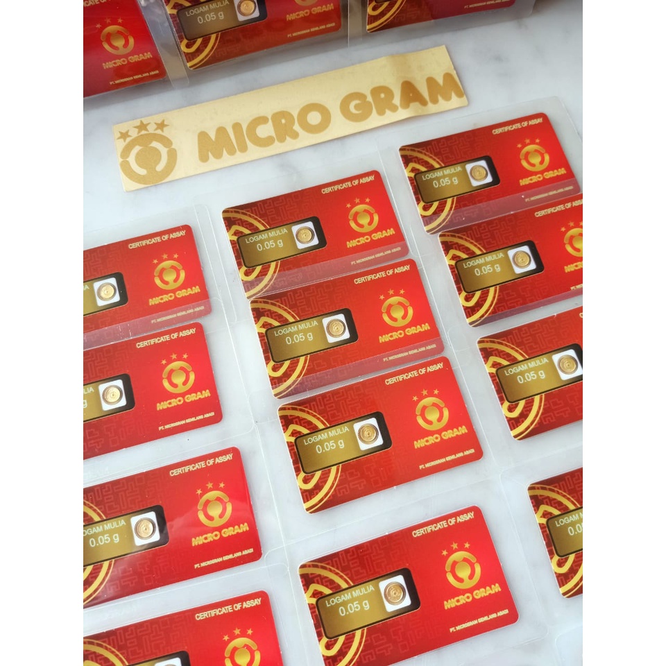 MICROGRAM Logam Mulia Emas Murni 0.05 Gram