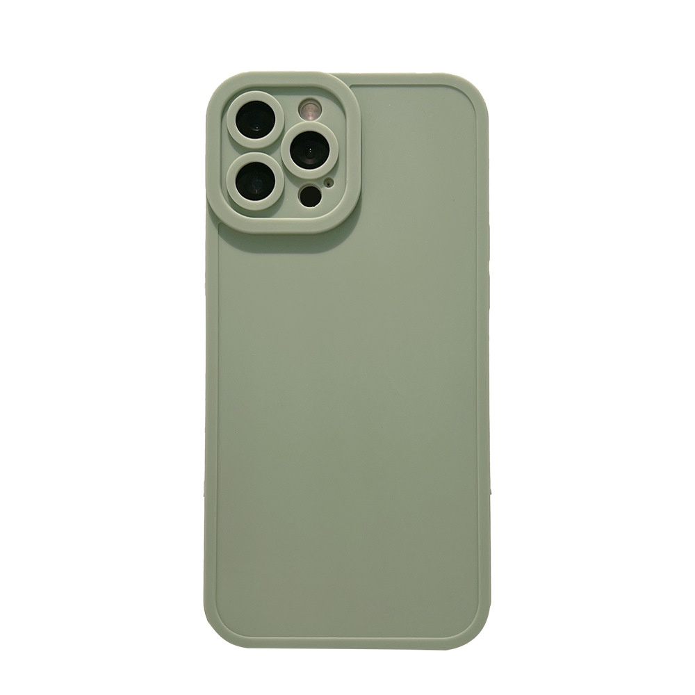 Case Pelindung Belakang Matte Porselen Hijau Teh Putih Untuk Iphone 7 8 PLUS X XR XS 11 12 13 MINI PRO MAX SE 2020