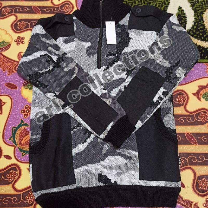 SWEATER LORENG SALJU/JAKET SWETER RAJUT LORENG ARMY