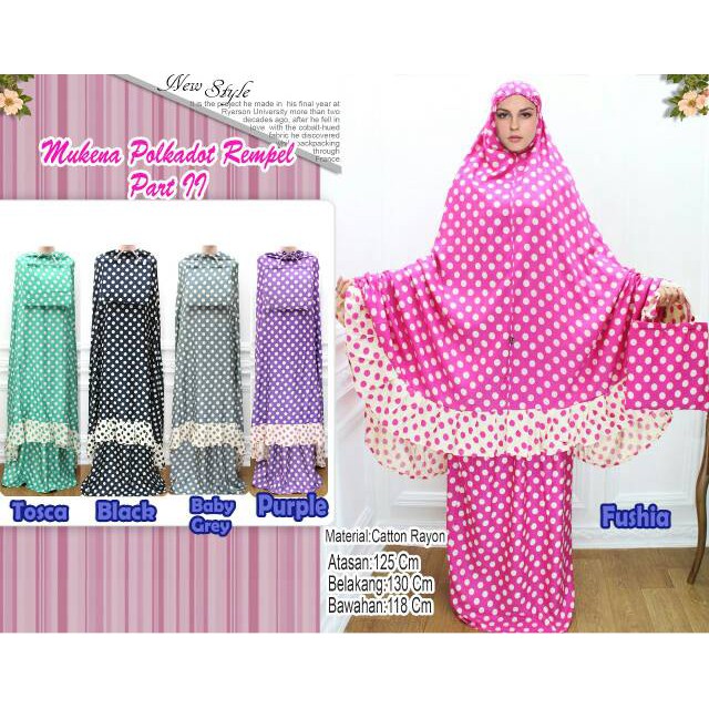 Grosir Mukena Polkadot Premier