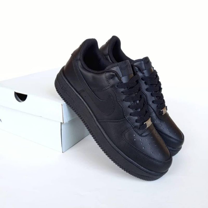 Sepatu Nike Air Force 1 07' Low - Triple Black Premium Quality