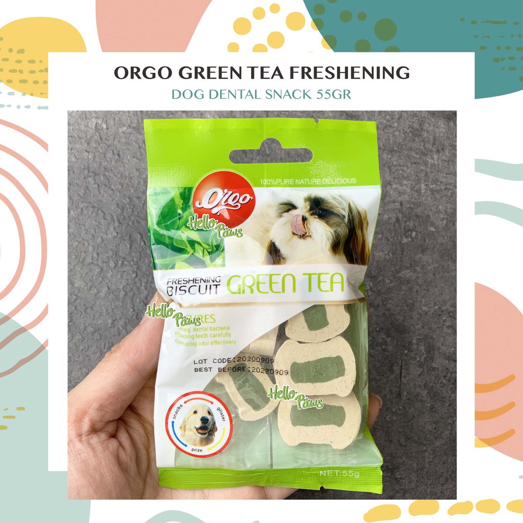 Jual Orgo Green Tea Freshening Dog Dental Snack Snack Dental Anjing Indonesia Shopee Indonesia