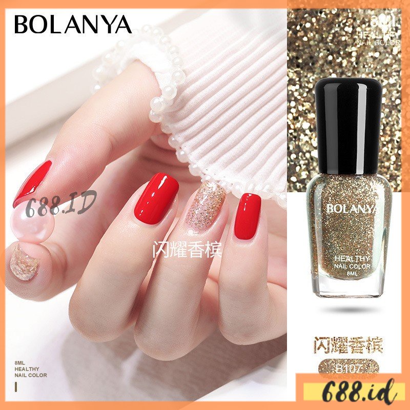 BOLANYA Kutek Matte Halal Peel Off Bisa Dikupas Cat Kuku Cantik Import Nail Art Nail Polish untuk Wanita Cewek Perempuan KTK 01