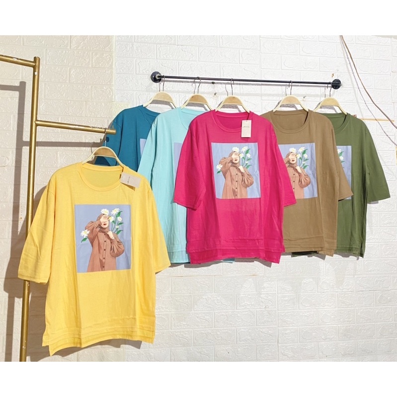 kaos oversize kaos 7/8 kaos siku kaos tumblr kaos viral kaos karakter bagian belakang panjang