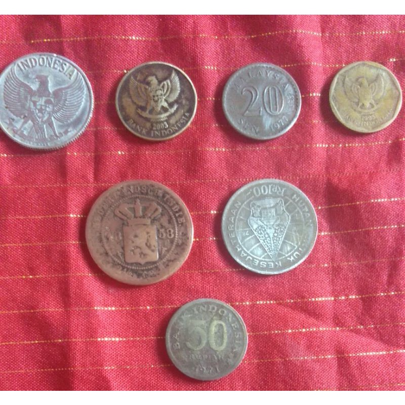 Koin Uang logam kuno 3 negara