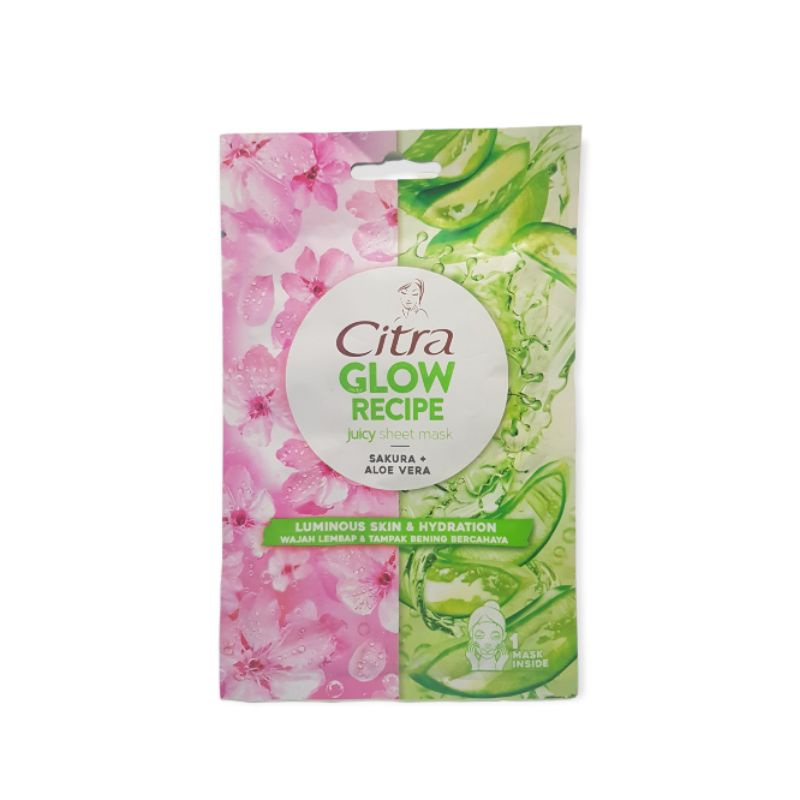 Jual Citra Sheet mask Sakura + aloe vera 25 g Shopee Indonesia