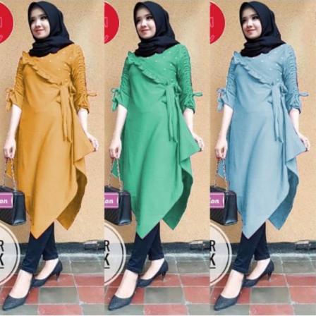 Oscar Tunik Atasan Muslimah Remaja Kekinian Baju Tunic Wanita Pakaian Muslim Lebaran 2020 Murah