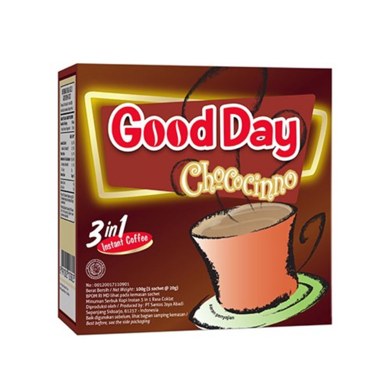 

GOOD DAY KOPI CHOCOCINO 5 SACHET/DUS