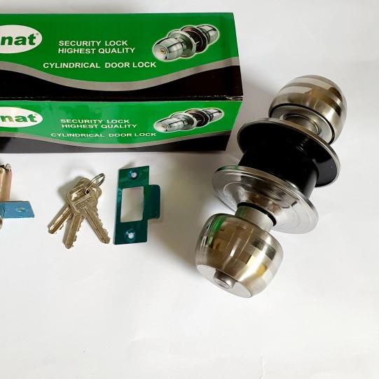 ✽ Kunci Pintu Gagang Bulat Kamar Mandi Stainless Arnetta ♦