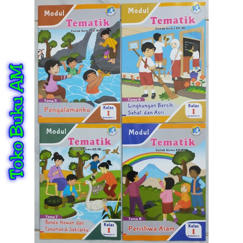 1 Paket LKS Modul Tematik SD Kelas 1 Semester 2 Tema 5,6,7,8 Kurtilas